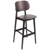 BFM Seating Emma Dark Walnut Bar Height Chair