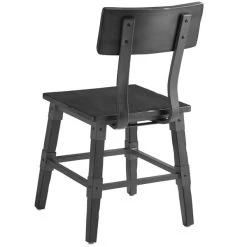 Lancaster Table & Seating Rustic Industrial Dining Side Chair With Slate Gray Finish -Zown Shop 1929148
