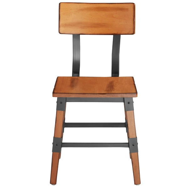 Lancaster Table & Seating Rustic Industrial Dining Side Chair With Antique Natural Finish 4 Lancaster Table & Seating Rustic Industrial Dining Side Chair With Antique Natural Finish - Image 4