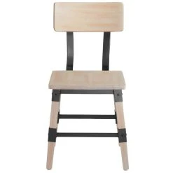 Lancaster Table & Seating Rustic Industrial Dining Side Chair With White Wash Finish -Zown Shop 1930470