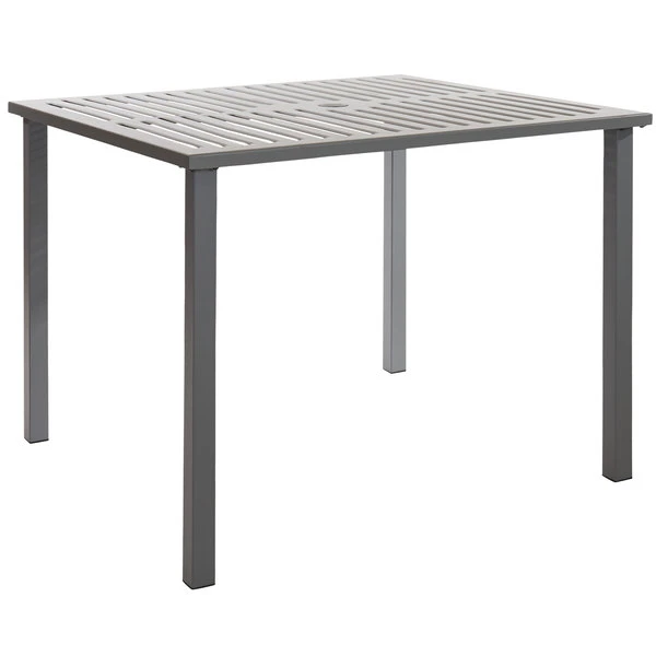 BFM Seating Daytona 32" X 48" Dining Table With Umbrella Hole 1 BFM Seating Daytona 32" X 48" Dining Table With Umbrella Hole