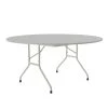 Correll 60" Round Gray Granite Light Duty Melamine Folding Table With Gray Frame