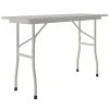 Correll 18" X 48" Gray Granite Light Duty Melamine Folding Table With Gray Frame