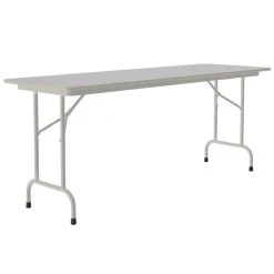 Correll 24" X 60" Gray Granite Light Duty Melamine Folding Table With Gray Frame