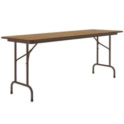 Correll 24" X 60" Medium Oak Light Duty Melamine Folding Table