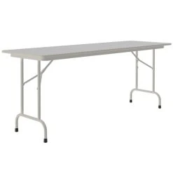 Correll 24" X 72" Gray Granite Light Duty Melamine Folding Table With Gray Frame