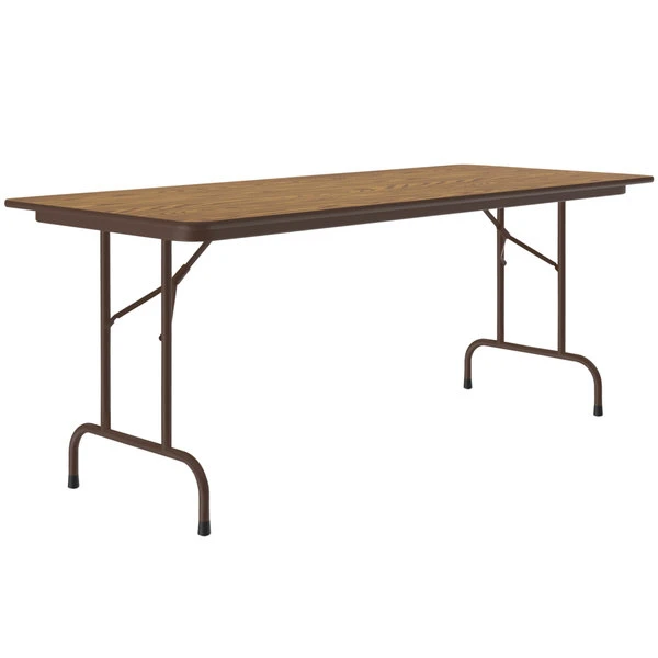 Correll 30" X 60" Medium Oak Light Duty Melamine Folding Table 1 Correll 30" X 60" Medium Oak Light Duty Melamine Folding Table