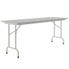 Correll 24" X 96" Gray Granite Light Duty Melamine Folding Table With Gray Frame