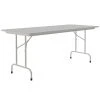 Correll 30" X 72" Gray Granite Light Duty Melamine Folding Table With Gray Frame
