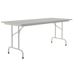 Correll 30" X 72" Gray Granite Light Duty Melamine Folding Table With Gray Frame