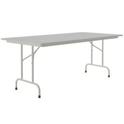 Correll 36" X 72" Gray Granite Light Duty Melamine Folding Table With Gray Frame