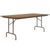 Correll 36" X 72" Medium Oak Light Duty Melamine Folding Table