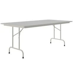 Correll 36" X 96" Gray Granite Light Duty Melamine Folding Table With Gray Frame