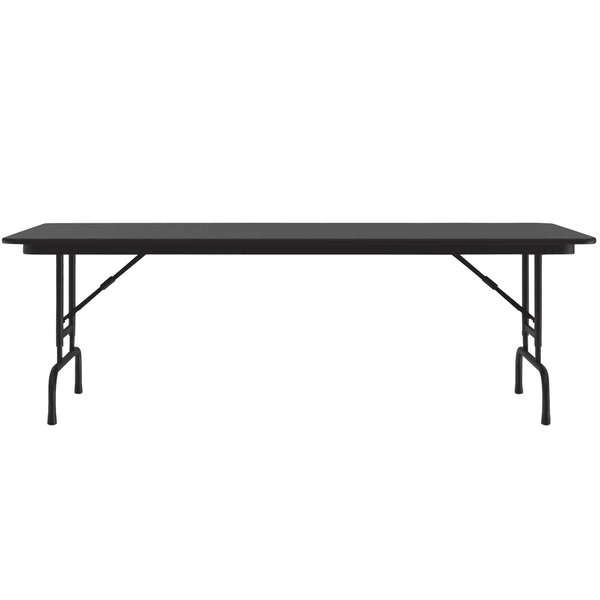 Correll 30" X 96" Black Granite Light Duty Melamine Adjustable Height Folding Table With Black Frame 1 Correll 30" X 96" Black Granite Light Duty Melamine Adjustable Height Folding Table With Black Frame