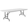 Correll Adjustable Height Folding Table, 30" X 96" Plastic, Granite Gray - R-Series