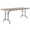 Correll Heavy-Duty Folding Table, 30" X 96" Blow-Molded Plastic, Mocha Granite