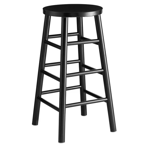 LT&S Spartan Series Lancaster Table & Seating Spartan Series 30" Black Metal Barstool 1 LT&S Spartan Series Lancaster Table & Seating Spartan Series 30" Black Metal Barstool
