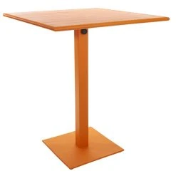 BFM Seating Beachcomber-Margate 24" X 32" Citrus Aluminum Bar Height Outdoor / Indoor Table With Square Base