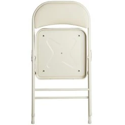 Lancaster Table & Seating Beige Vinyl Folding Chair With Padded Seat -Zown Shop 1952290