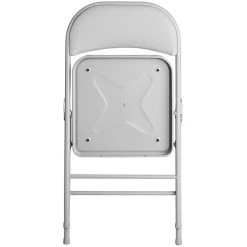 Lancaster Table & Seating Gray Vinyl Folding Chair With Padded Seat -Zown Shop 1956023