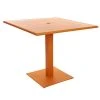 BFM Seating Beachcomber-Margate 36" Square Citrus Aluminum Dining Height Outdoor / Indoor Table With Square Base And Umbrella Hole
