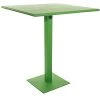 BFM Seating Beachcomber-Margate 24" X 32" Lime Aluminum Bar Height Outdoor / Indoor Table With Square Base