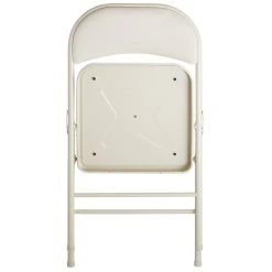 Lancaster Table & Seating Beige Fabric Folding Chair With Padded Seat -Zown Shop 1961941