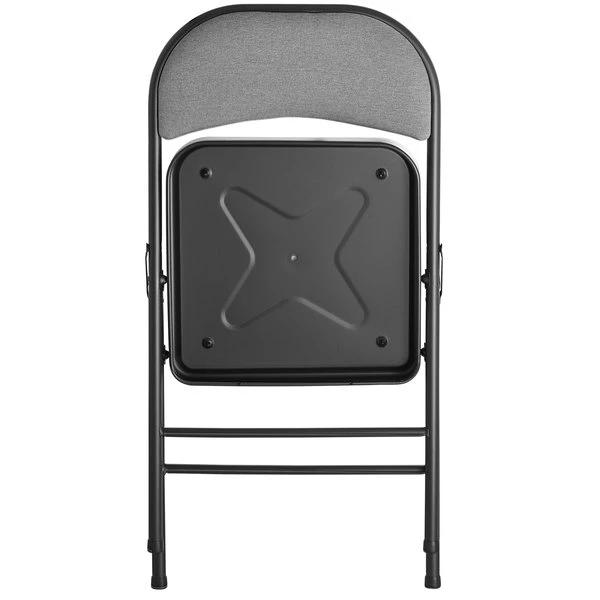 Lancaster Table & Seating Dark Grey Fabric Folding Chair With Padded Seat 5 Lancaster Table & Seating Dark Grey Fabric Folding Chair With Padded Seat - Image 5