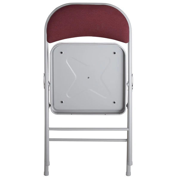 Lancaster Table & Seating Burgundy Fabric Folding Chair With Padded Seat 5 Lancaster Table & Seating Burgundy Fabric Folding Chair With Padded Seat - Image 5