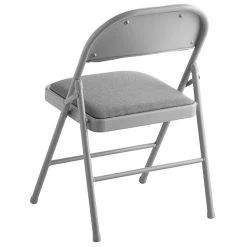 Lancaster Table & Seating Grey Fabric Folding Chair With Padded Seat 7 Lancaster Table & Seating Grey Fabric Folding Chair With Padded Seat -Zown Shop 1961964