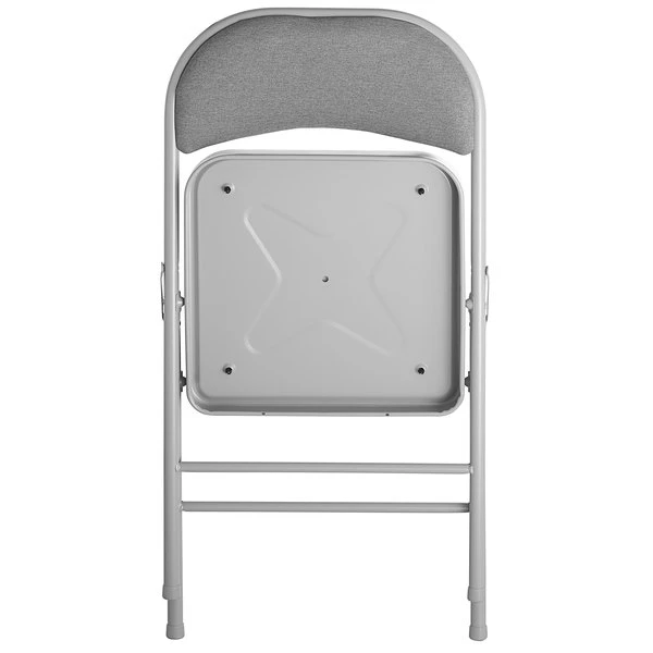 Lancaster Table & Seating Grey Fabric Folding Chair With Padded Seat 5 Lancaster Table & Seating Grey Fabric Folding Chair With Padded Seat - Image 5