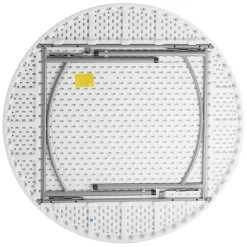 Choice 60" Round White Plastic Folding Table 5 Choice 60" Round White Plastic Folding Table -Zown Shop 1966885