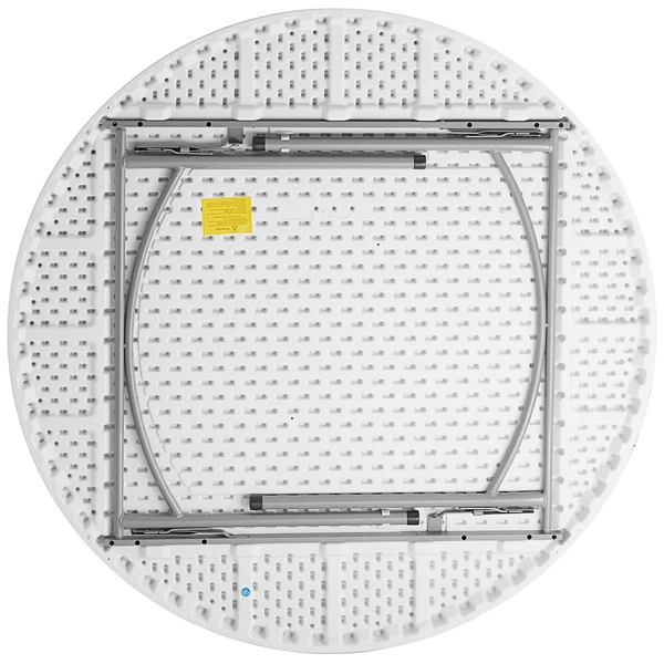 Choice 60" Round White Plastic Folding Table 3 Choice 60" Round White Plastic Folding Table - Image 3