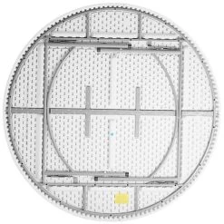 Choice 72" Round White Plastic Folding Table -Zown Shop 1966888