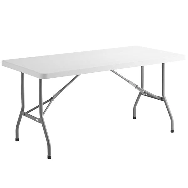 Choice 30" X 60" White Plastic Folding Table 1 Choice 30" X 60" White Plastic Folding Table