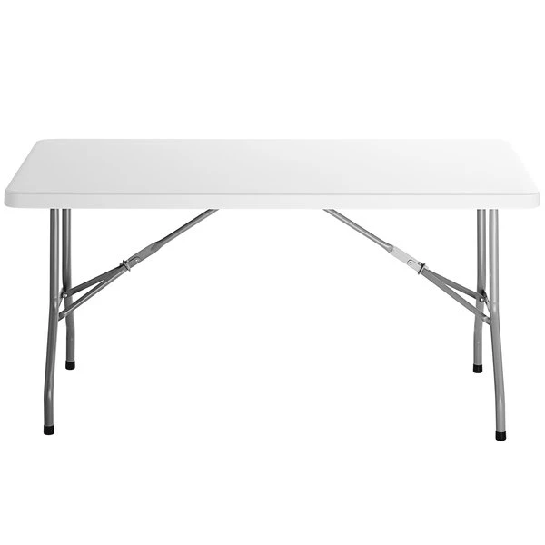 Choice 30" X 60" White Plastic Folding Table 2 Choice 30" X 60" White Plastic Folding Table - Image 2