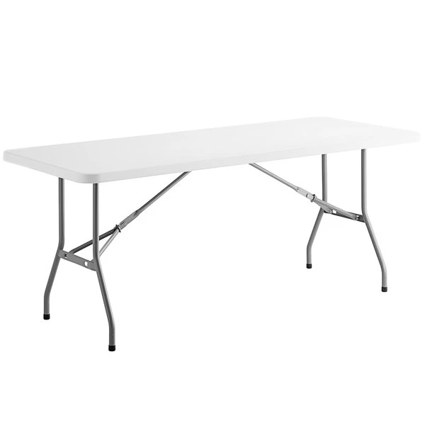 Choice 30" X 72" White Plastic Folding Table 1 Choice 30" X 72" White Plastic Folding Table