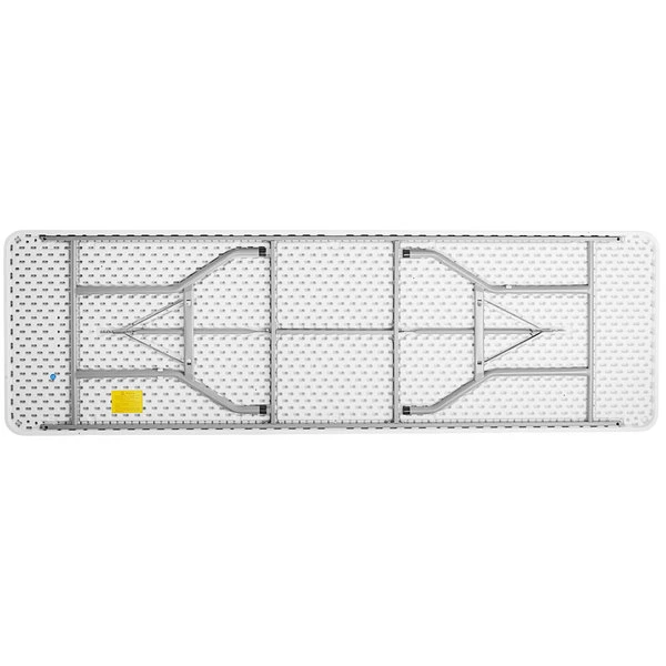 Choice 96" X 30" White Plastic Folding Table 3 Choice 96" X 30" White Plastic Folding Table - Image 3