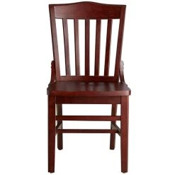 Lancaster Table & Seating Mahogany Finish Wooden School House Chair 5 Lancaster Table & Seating Mahogany Finish Wooden School House Chair -Zown Shop 1978010