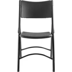 National Public Seating 610 Black Metal Frame Folding Chair With Black Plastic Back And Seat 6 National Public Seating 610 Black Metal Frame Folding Chair With Black Plastic Back And Seat -Zown Shop 1998885