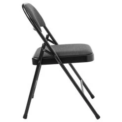 National Public Seating 970 Commercialine Star Trail Black Metal Folding Chair With Star Trail Black Padded Fabric Seat 7 National Public Seating 970 Commercialine Star Trail Black Metal Folding Chair With Star Trail Black Padded Fabric Seat -Zown Shop 1998967