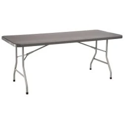 National Public Seating BT3072-20 30" X 72" Charcoal Slate Plastic Folding Table