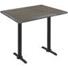 Holland Bar Stool OD211EB-42BWOD3048CHAR EnduroTop 30" X 48" Charcoal Wood Laminate Outdoor / Indoor Bar Height Table With End Column Base