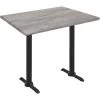Holland Bar Stool OD211EB-42BWOD3048GRYSTN EnduroTop 30" X 48" Greystone Wood Laminate Outdoor / Indoor Bar Height Table With End Column Base