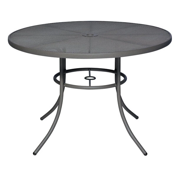 Wabash Valley SU2H38P Sullivan 42" Round Portable Powder Coated Steel Mesh Outdoor Umbrella Table 1 Wabash Valley SU2H38P Sullivan 42" Round Portable Powder Coated Steel Mesh Outdoor Umbrella Table