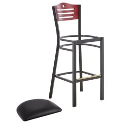 Lancaster Table & Seating Mahogany Finish Bar Height Bistro Chair With 2" Padded Seat 8 Lancaster Table & Seating Mahogany Finish Bar Height Bistro Chair With 2" Padded Seat -Zown Shop 2065768