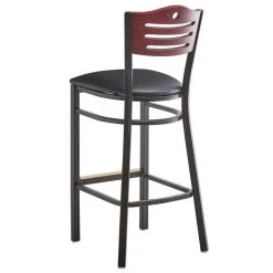 Lancaster Table & Seating Mahogany Finish Bar Height Bistro Chair With 2" Padded Seat 7 Lancaster Table & Seating Mahogany Finish Bar Height Bistro Chair With 2" Padded Seat -Zown Shop 2065770
