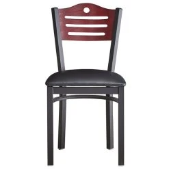 Lancaster Table & Seating Mahogany Finish Bistro Dining Chair With 1 1/2" Padded Seat -Zown Shop 2065891