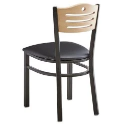 Lancaster Table & Seating Natural Finish Bistro Dining Chair With 1 1/2" Padded Seat -Zown Shop 2065966