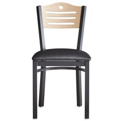 Lancaster Table & Seating Natural Finish Bistro Dining Chair With 1 1/2" Padded Seat -Zown Shop 2065967